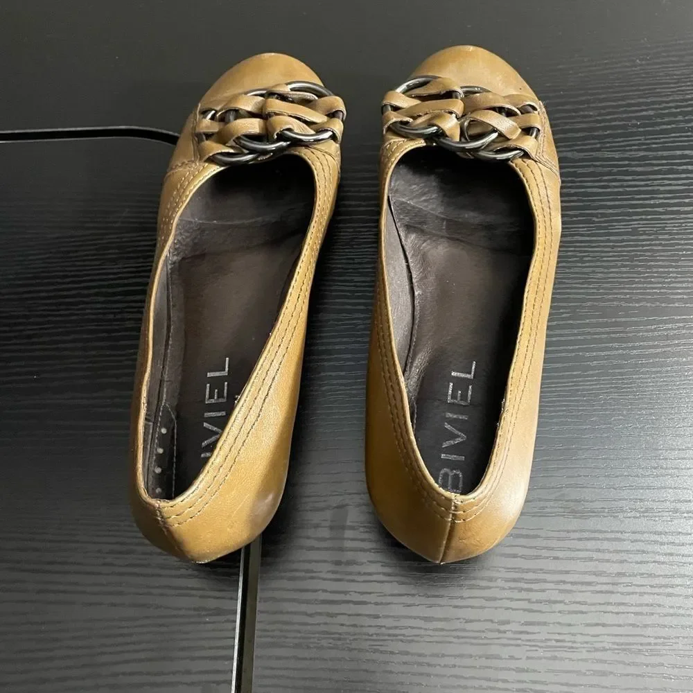 Bivel sold by Nordstrom Leather Braided Toe Covered Flat Slight Wedge Flat, 40 - Picture 6 of 13